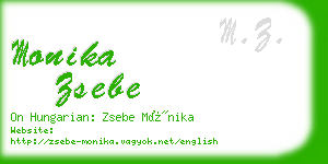 monika zsebe business card